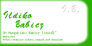 ildiko babicz business card